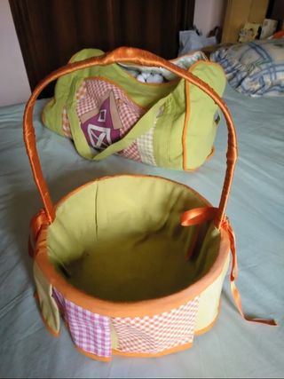Cortinas infantiles , visillos y barra 