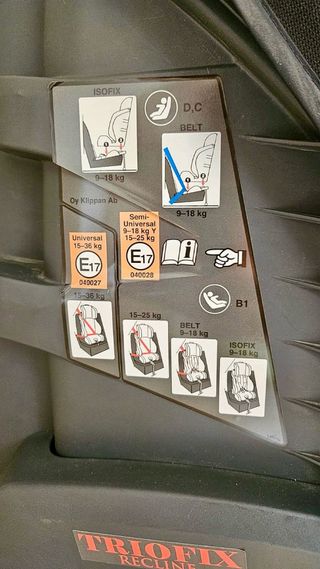 Sillita coche Klippan Triofix 123