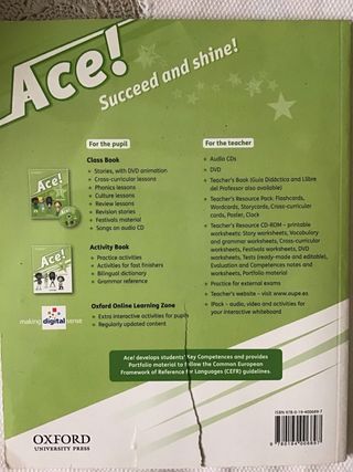 6 Primaria. Oxford. Activity book Ace 3.