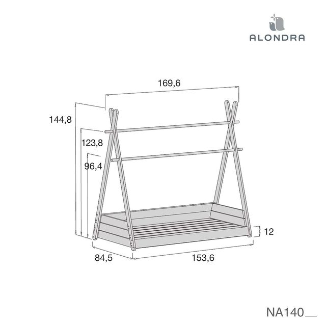 Camita Infantil ALONDRA Montessori Homy con Ropa