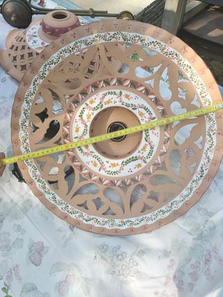 Lampadario dipinto a mano Terracotta