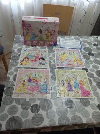 4 puzzles de princesas 