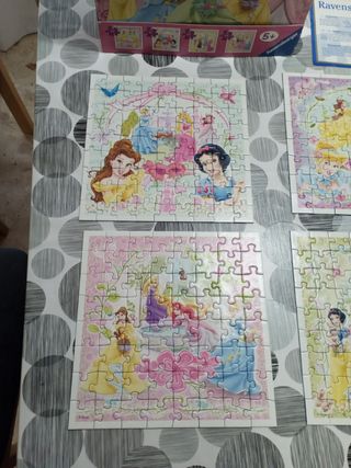 4 puzzles de princesas 