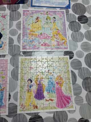4 puzzles de princesas 