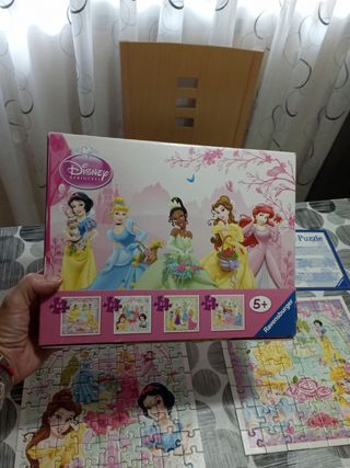 4 puzzles de princesas 