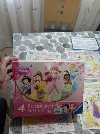 4 puzzles de princesas 