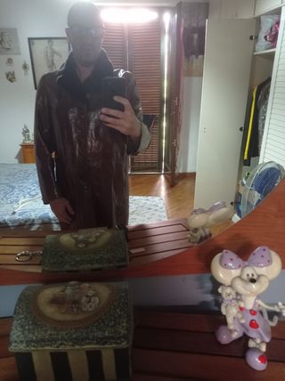 Vintage Cappotto in vera pelle TG 50