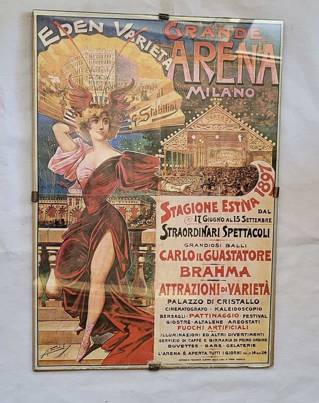 RIPRODUZIONE MANIFESTO GRANDE ARENA