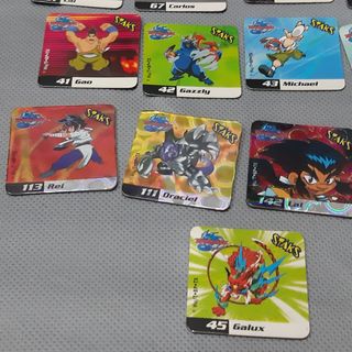 17 carte magneti beyblade vintage