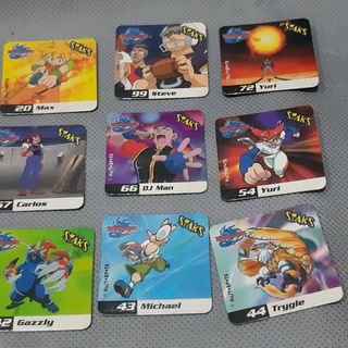 17 carte magneti beyblade vintage