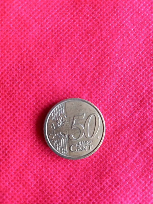 Moneda de 50 céntimos del Vaticano.