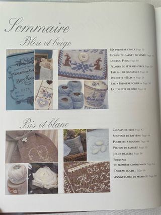 Libro punto de cruz en francés