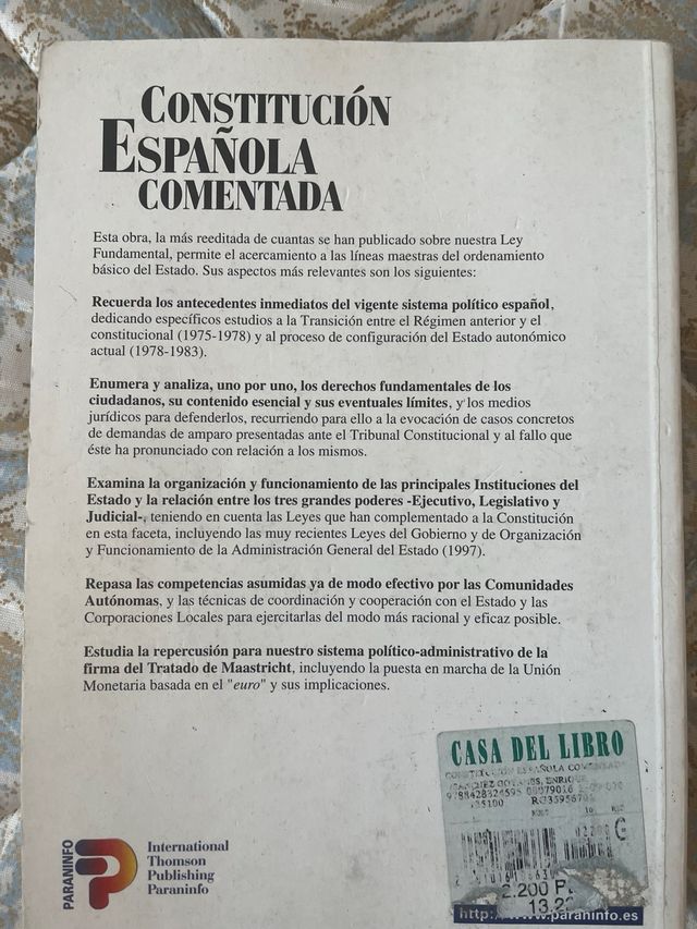 Libro Constitución española