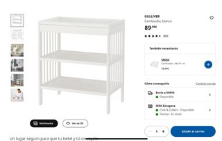 Cambiador blanco ikea