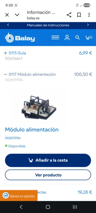 Piezas horno Balay pirolitico 3HB558XP