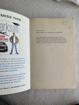 Libro “the world according to Clarkson” inglés