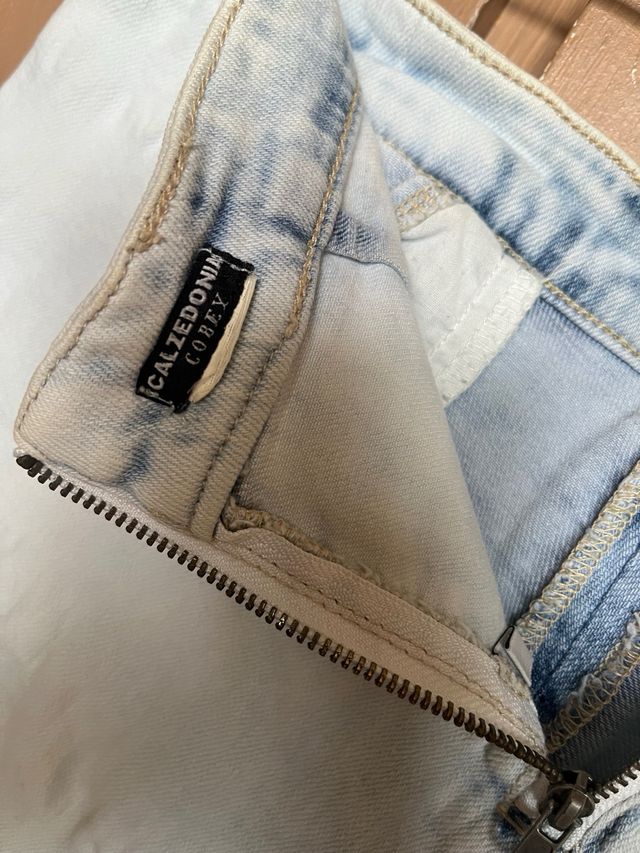 calzedonia Pantaloncini gonns jeans delavè