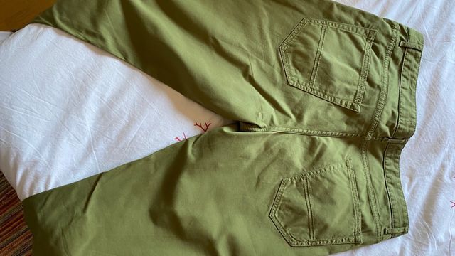 Pantalón chinos verde hombre T50 benetton