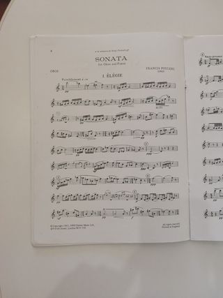 Sonata oboe y piano Poulenc