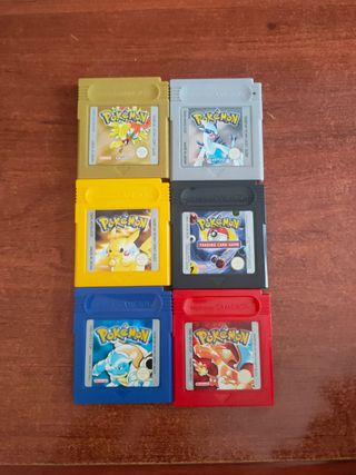 Pokemon Rojo, amarillo, TCG y oro.