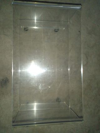 Mesa diseño metacrilato con ruedas vintage