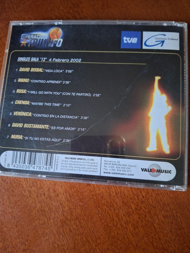 CDs Operación Triunfo 1 Gala 13