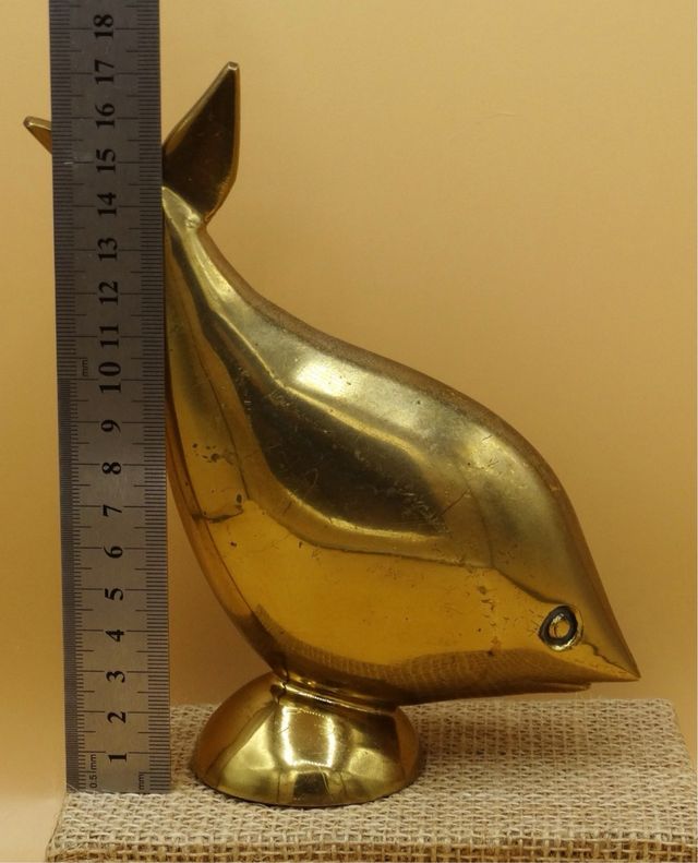 Figura de colección en bronce - Delfín/Pez