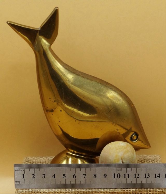 Figura de colección en bronce - Delfín/Pez