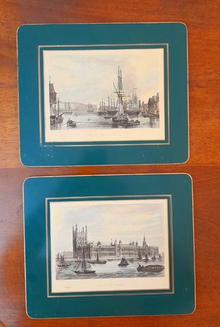 Set Vintage 4 Sottopiatti + Centrotavola