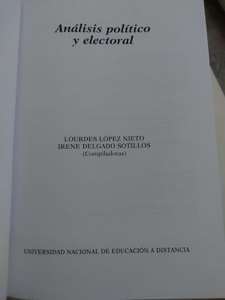Análisis político y electoral. UNED