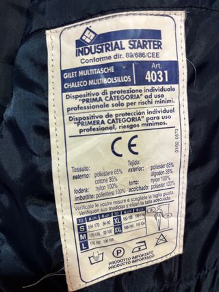 Chaleco multibolsillos acolchado caballero