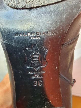Botas altas negras de piel de Balenciaga
