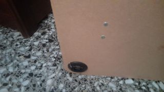 Mesa para televisión, color plata