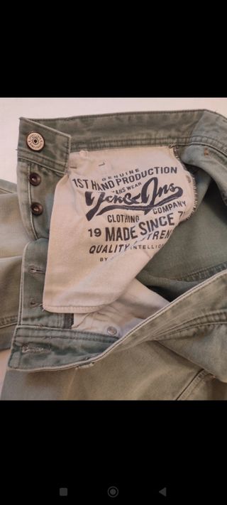 Pantalón corto vaquero verde caqui de Jack & Jones