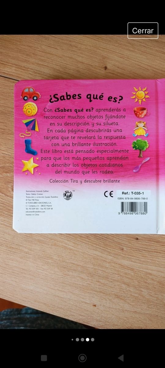 Libro infantil ¿Sabes qué es? Brillante