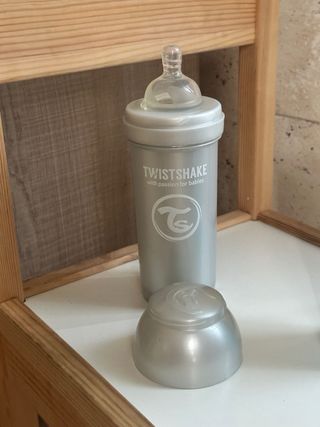 Pack biberones Twistshake Turquesa y Gris