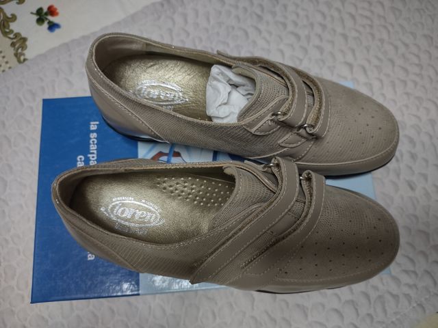 Scarpe donna pelle beige n. 36