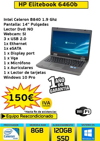 Portátil HP Elitebook 6460b