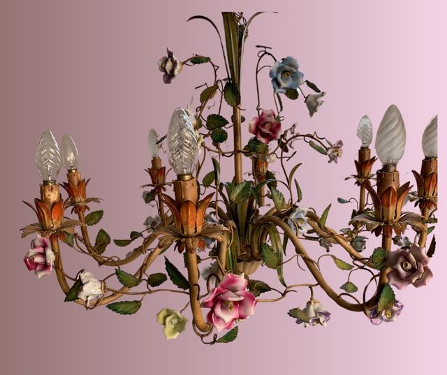 LAMPADARIO VINTAGE - Porcellana di Capodimonte