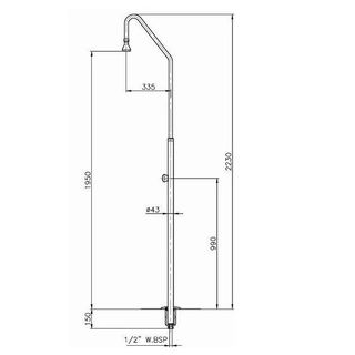 Ducha exterior piscina/jardín AstralPool