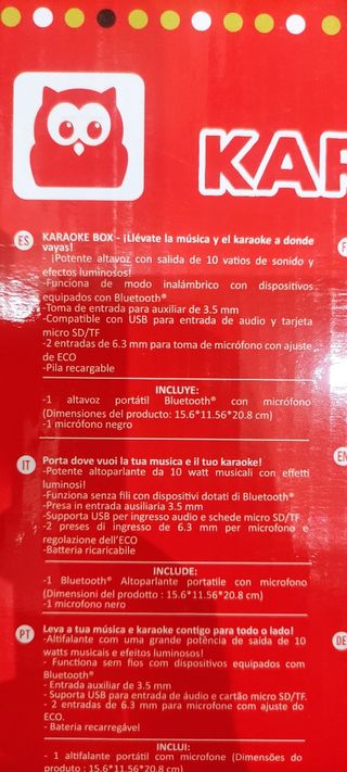 Karaoke portátil bluetooth