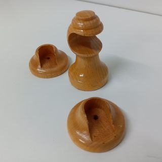 3 soportes barras cortinas madera entrepared