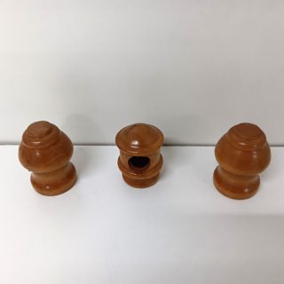 1 soporte y 2 terminales barra cortina haya 20 mm.