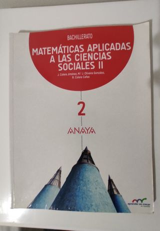 Libro matemáticas 2 bachillerato Anaya