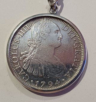 Carlos III 8 Reales Colonial Plata 1794 