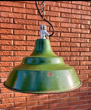 Lámpara de techo industrial verde