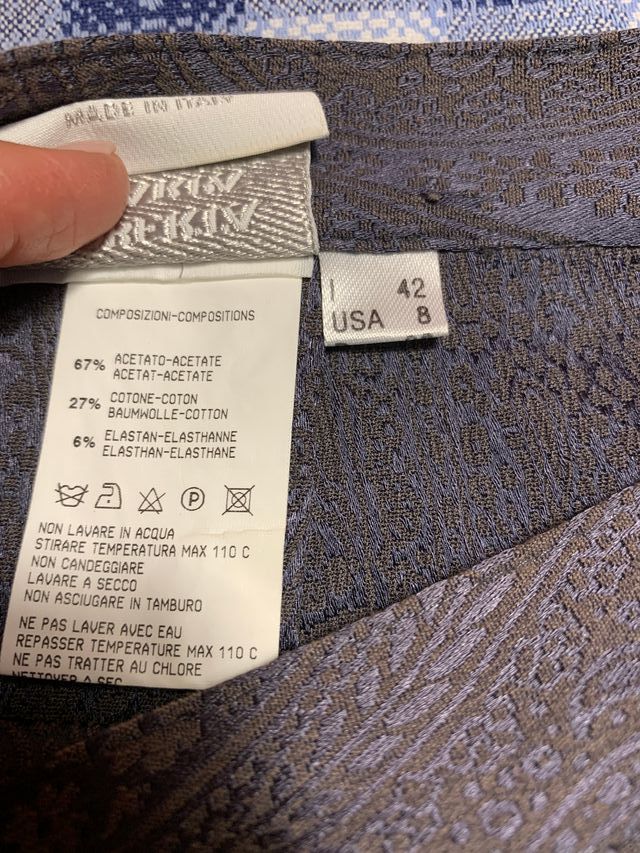 Gonna a tubo grigio piombo Roberta Scarpa tg 42