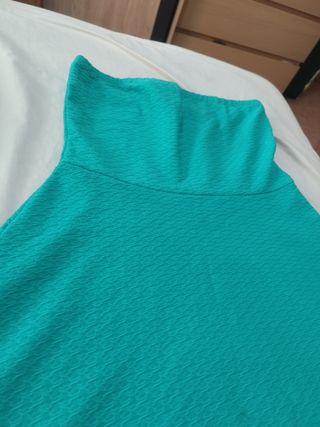 Vestido palabra de honor verde