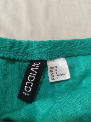 Vestido palabra de honor verde
