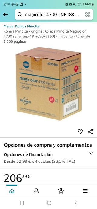 Cartuchos Tóner Konica Minolta